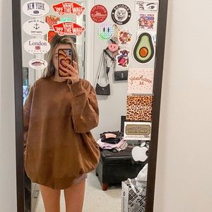 brown brandy melville crewneck